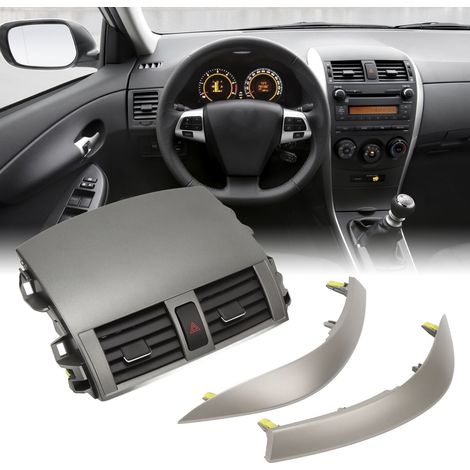 Ensemble de grilles d'aération de tableau de bord + baguettes décoratives gauche et droite (une paire) Pour Toyota Corolla 2009-2013 (1/5)