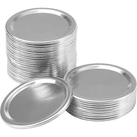 24 couvercles étanches et sécurisés pour bocaux Mason-6.8X6.8X0.3CM (1/2)