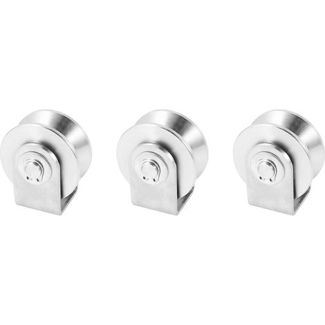 Roulement de roue à galet en V 3 x 2 pouces en acier inoxydable 304 pour portail coulissant, destiné à la manutention et au déplacement de matériaux. (1/5)