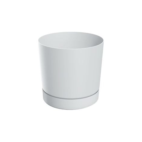 Pot de Fleurs avec Soucoupe - Blanc - 8 Litres - Design Élégant et Pratique (1/4)