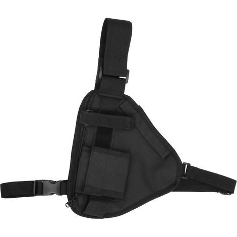 Applicable Harnais De Poitrine Radio - 16.99×16.99×25.91cm Sac De Poitrine pour Talkie Walkie en Tissu Oxford Pochette De Poitrine Pochette pour Radio Bidirectionnelle avec Sangle Réglable (1/5)