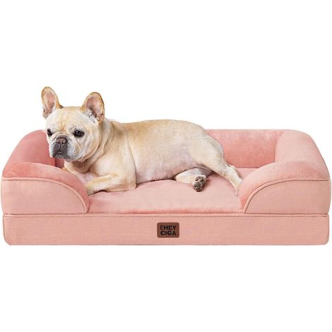 Hundebett orthopädisches Memory Foam L 76 x B 51 x H 17 cm Rosa (1/5)