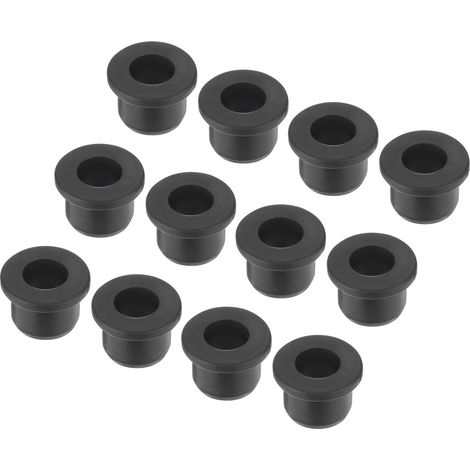 20Pcs Passe Fils en Caoutchouc en Forme de T Diamètre de Montage 14mm, ID 9mm, Hauteur 12mm Noir Protection d'Étanchéité Passe-Câbles Flexibles pour Tuyau de Câble (1/5)
