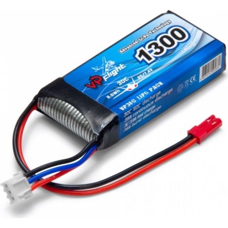 Li-Po 2S 7.4V 30C 1,300 mAh, JST-RCY (BEC) connector Vapex