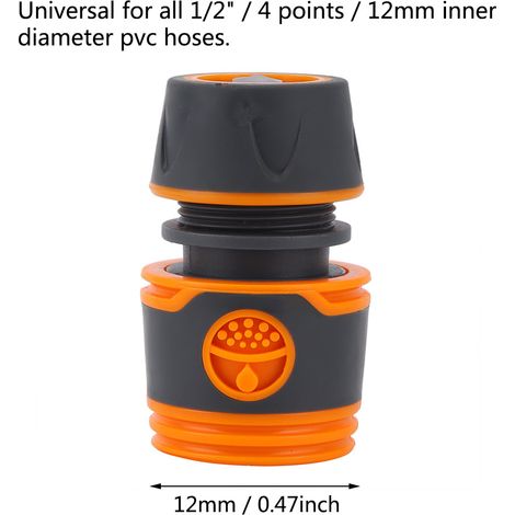 Bewässerungszubehör – 1/2" (12 mm) Schnellverschluss für PVC-Schlauch – 2 Stück mit Sofortverbindung (1/5)