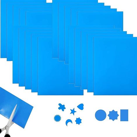Patchs de Réparation Auto-Adhésifs en PVC 30Pcs Piscine Patch Kit de Réparation Rustine Vinyle Bleu Correctifs Auto-adhésives Rustine pour Lits Gonflables Anneaux de Natation Kayaks Piscines(15x20cm)
