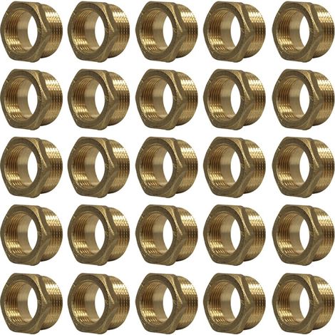 Lot de 25 Mamelons Laiton Réduit Mâle/Femelle 1"-3/4" (26/34-20/27) - Arcanaute (1/5)