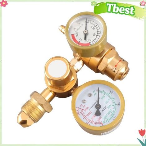Tbest régulateur de CO2 argon Régulateur de Soudage au Gaz, Débitmètre Argon CO2 avec Double Manomètre Haute bricolage station (1/5)