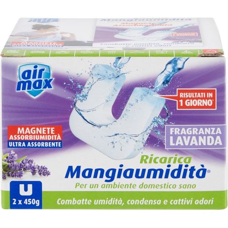 Pastiglie Deumidificatore Air Max Ricarica Assorbiumidità al profumo di Lavanda 2×450 g
