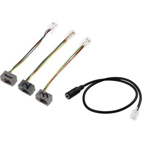 Câble casque pour smartphone Avayacisco 4P4C RJ9 vers 3,5 mm mâle-femelle