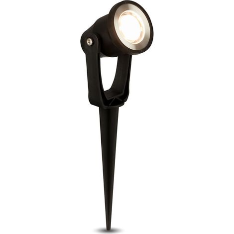 Briloner Connect to Sine Gartenleuchte Schwenkbar 22,5 cm 1W 100lm 3000K Warmweiß Erdspieß Schwarz - Gartenstrahler Garten Terrasse (1/5)