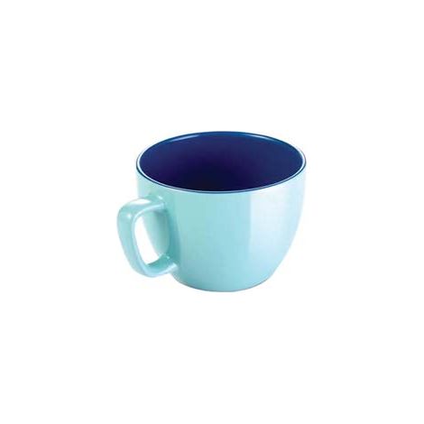 TAZZA JUMBO CREMA SHINE AZZURRA ML.600- - ø cm.11x8,5h. - 6 pezzi TESCOMA