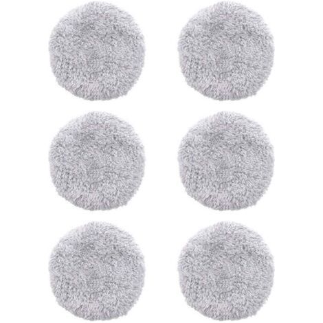 Jeu de 6 chiffons lavables en microfibre Gris pour robot nettoyeur de vitres HOBOT 168 ou 188, accessoires de remplacement réutilisables. (1/4)