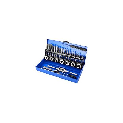 Coffret 32 pièces tarauds/filières Métrique M3 M12 Alliage haute résistance avec étui