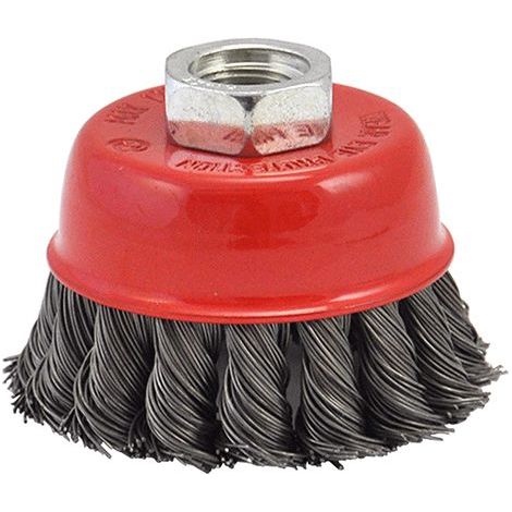 SPAZZOLA A TAZZA PER SMERIGLIATRICE ø mm 100 foro M 14
