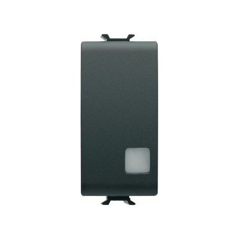 Interrupteur bipolaire 250V AC 16AX 1M Illuminé Noir Satiné Chorusmart (1/4)