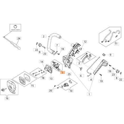 Bausatz: ORIGINAL OLEOMAC Vergaser für Kettensäge Modell GSTH 240 50350188