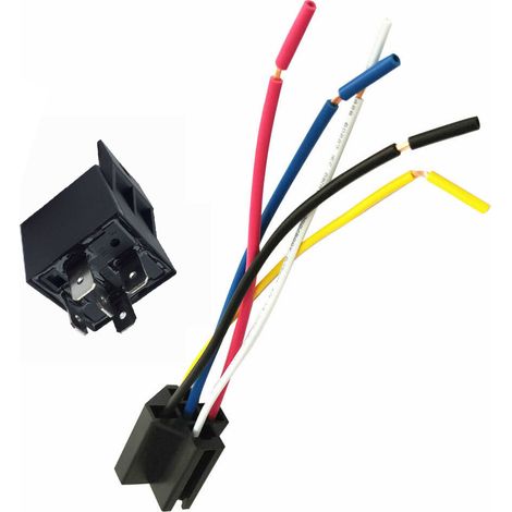 Relais automobile 12V 40A JD1914, trou de montage pour sangle en plastique à 5 broches, peut être usiné avec une douille de fil. (1/4)