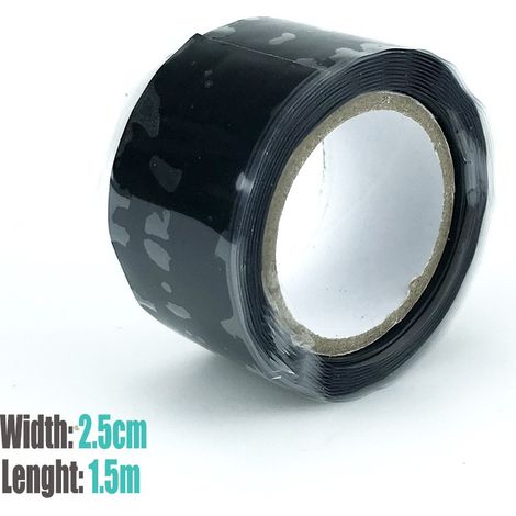 3 rouleaux de ruban adhésif silicone simple face isolant, imperméable et résistant aux hautes et basses températures. (2,5 cm x 1,5 m) (1/5)