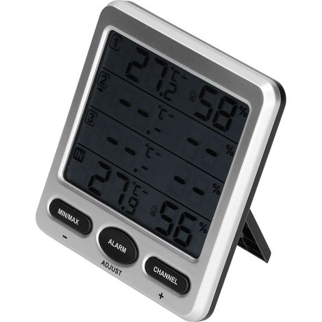 Thermomètre Hygromètre Numérique TSWS10 avec 3 Capteurs Extérieurs - Contrôle Température et Humidité (1/5)