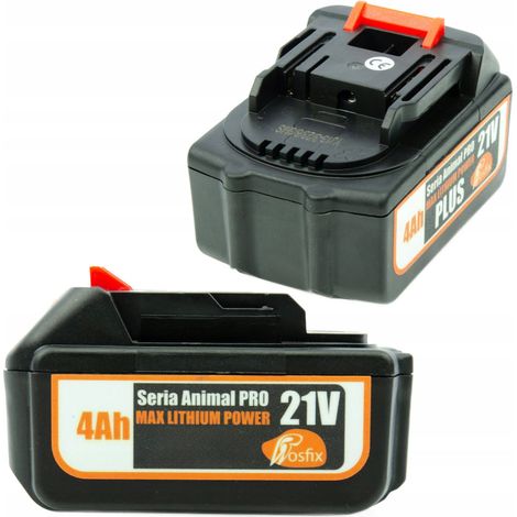 Rosfix Akku 4Ah 21V Animal PRO – MAX Lithium Power Technologie  Ersatz für Makita BDF451, BHR202, BHP453 u.a.  Schnellladefähig & Langlebig  Werkzeugakku