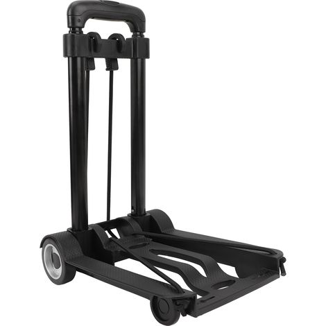 Chariot de manutention pliable, portable, grande capacité, robuste, à 4 roues sécurisées, pour les courses et les déménagements. (1/5)