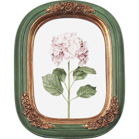 Mini cadre photo vintage 6,3 x 8,9 cm, cadre photo orné de style antique avec relief floral, affichage mural et de table, façade en verre haute définition, décoration d'intérieur rétro (1/5)
