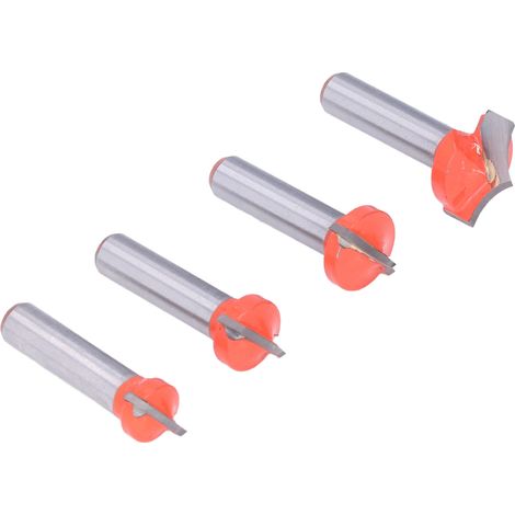 4-teiliges CNC-Fräserset mit spitzer Nase, Haken-, Scheren- und Winkelfräser mit 8-mm-Rundschaft (1/5)