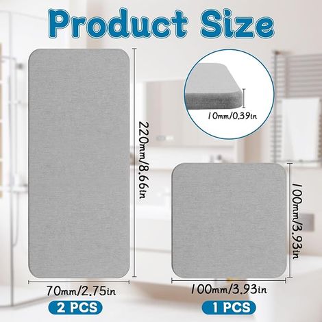 Set of Absorbent Stone Tray Coasters Non-Slip Diatomite Soap Dish Earth Diatomaceous Coasters Mat Drying Mat for Bathroom Soap Dish Diatomite (1/2)