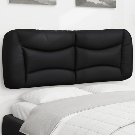Kopfteil-Kissen "Hvar" Schwarz 120 cm Kunstleder