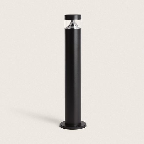 Balise LED Extérieur 5W en Saillie sur Pied 50cm Inti Inox Noire 3000K Blanc chaud