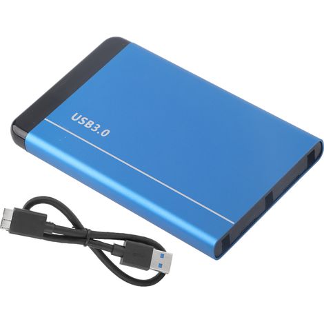Boîtier pour disque dur mobile USB 3.0 en alliage d'aluminium portable pour SSD 2,5 pouces jusqu'à 8 To (disque non inclus). (1/5)