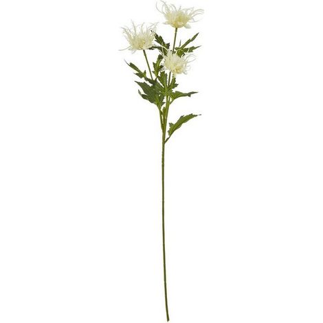 Sea Holly Spray (Single Stem Flower) - Plastic - Height 67 cm - Cream
