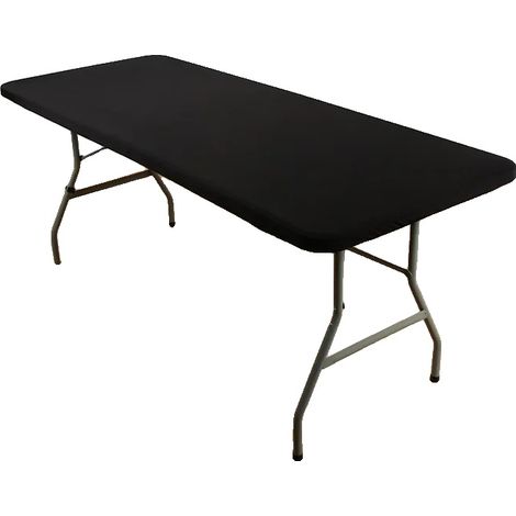 Tovaglia, resistente all'acqua, facile da pulire, nera, 243x76 cm (8 piedi) (1/2)