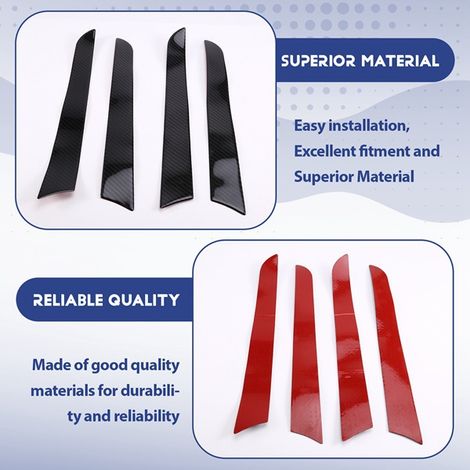 Carbon fiber interior door panel protective strips and interior trim stickers suitable for 2008-2017 Audi A4 and B8 (1/4)