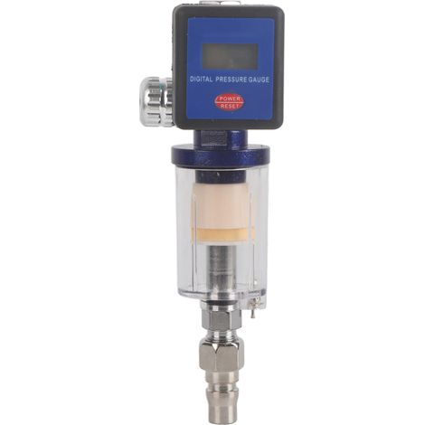 Compteur D'affichage de Pression de Régulateur D'air Numérique, Filtre de Piège à Eau Séparateur D'huile/acide avec Connecteur Filetage 1/4 Po pour Pistolet de Pulvérisation (1/5)