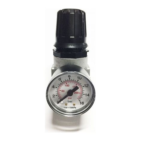 REGOLATORE DI PRESSIONE ATTACCO 1/4" CON REGOLATORE PER COMPRESSORE 25 LT (17499)