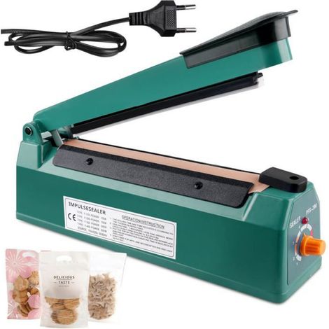 1 Thermoscelleuse 200mm, Contrôle température 8 vitesses, Joint 3mm, Soudure sacs plastique PP PE, Usage cuisine commerce (1/4)