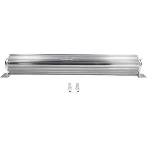 GARRYFIZH Refroidisseur transmission double passe 18 pouces aluminium anodisé universel voiture camion