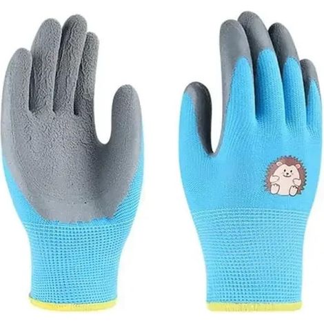 S de Protection for Enfants, Robustes, imperméables, antidérapants, en Latex, résistants aux Perforations, for Le Travail, Le Jardinage et(Blauw,Small)