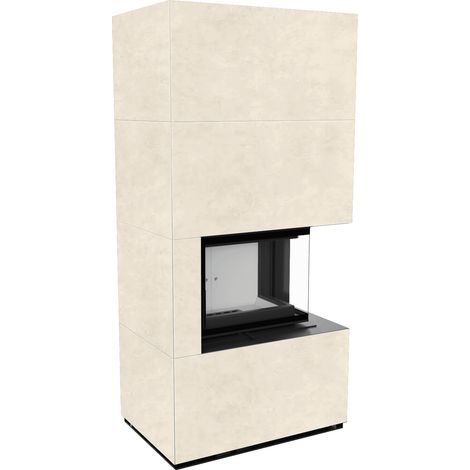 Kaminbausatz KRATKI FLOKI BOX rechts 8 kW Ø 160 Quarzsinter FOKOS TALCO (1/4)