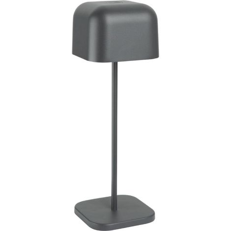 Lampe de table avec abat-jour carré Lucca grise 300mm - Ref HZ215 - Olympia (1/5)