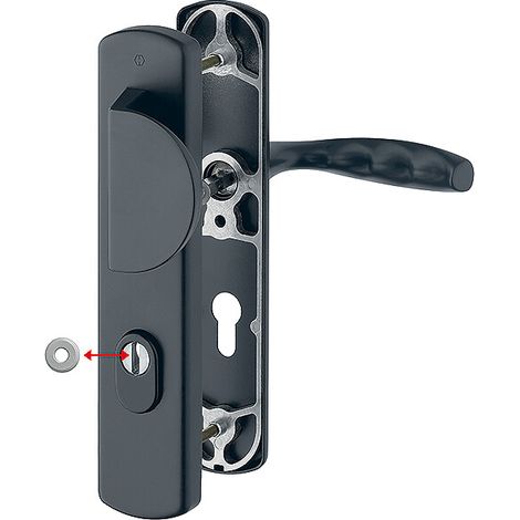 Ensemble palière de sécurité New York porte 37-42 et 47-52 mm clé I coloris argent - HOPPE