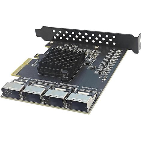 4-Port SATA PCIe Adapter SFF-8087 auf 16-Port SATA 3.0 Erweiterungskarte (1/5)