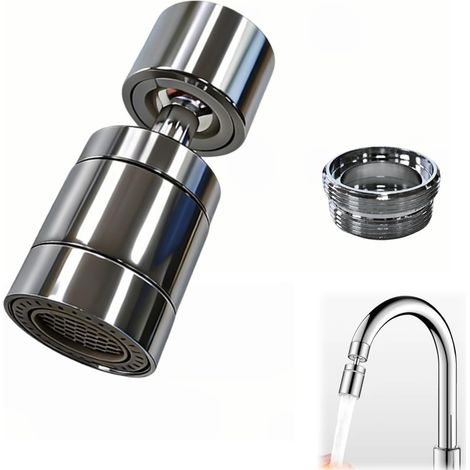 Embout robinet, inox, pivotant à 360°, filetage M22/M24 (1/5)