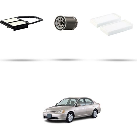 Kit tagliando 3 filtri compatibile con Honda Civic VII 1.4i 55kw dal 2001 (1/5)