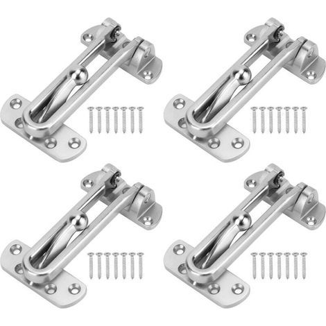 Ulisem Articulated Bar Lock, 4 Pieces in Zinc Alloy, Extra Thick Shock Resistant Arm, 3 Adjustable Positions (1/4)