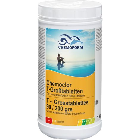Chemoform Chemoclor T-Großtabletten 200 g Chlortabletten zur Dauerchlorung 1 kg