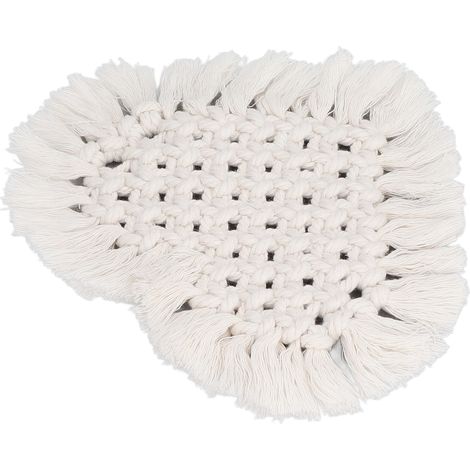 Set de table tissé en forme de cœur, isolant thermique, antidérapant, antistatique, sans odeur, usage polyvalent pour maison, hôtel, restaurant (1/5)