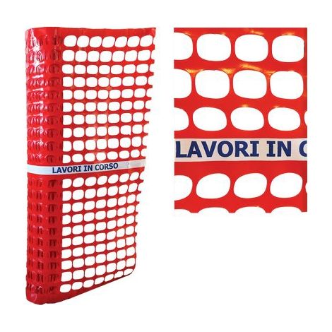Rete Protezione Cantiere Lavori in Corso Tenax 100 g Mq H 50 ml 100 cm